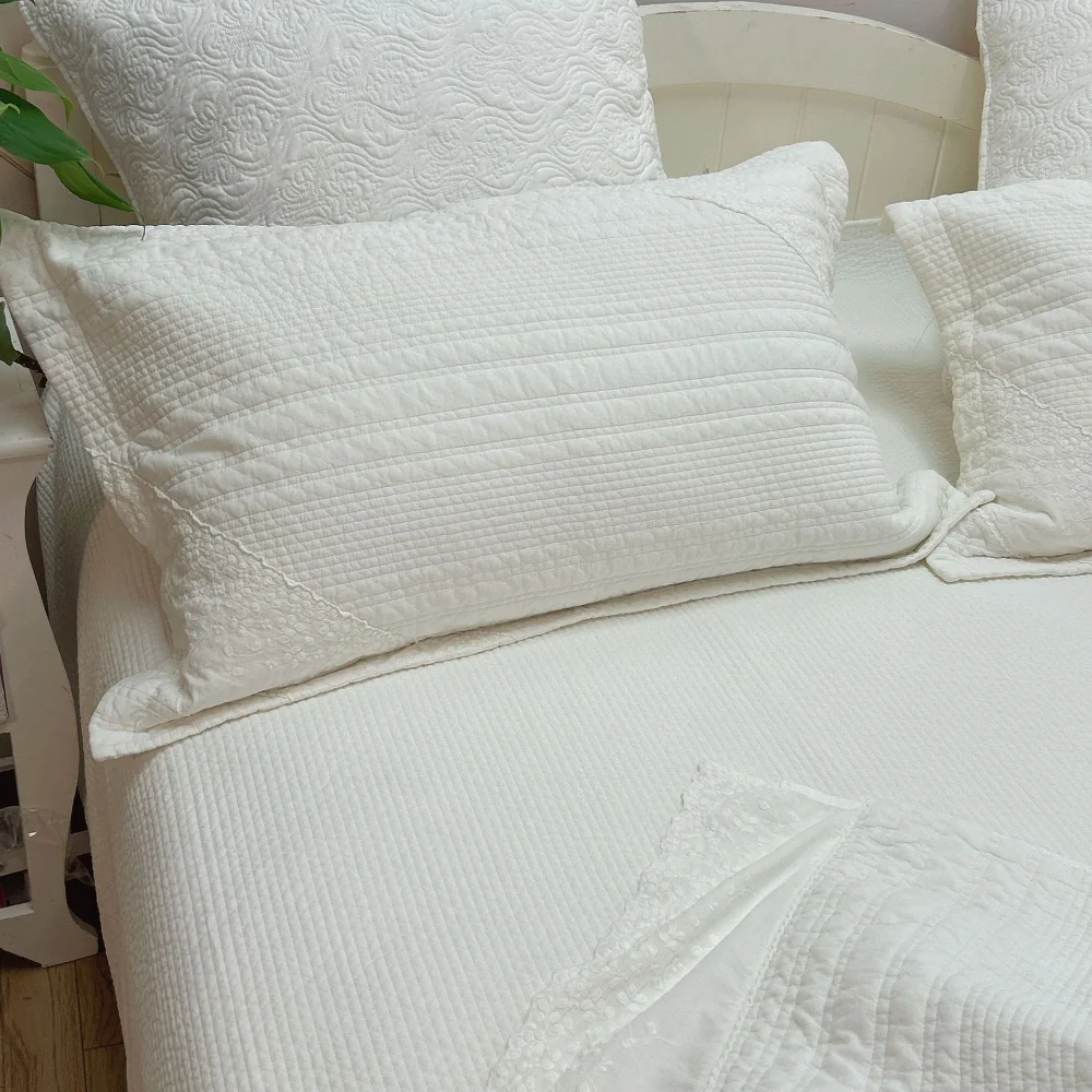 럭셔리 울트라 소프트 100% 코튼 퀼트 침대보 세트  - Embroidery Bali 리뷰 및 가격