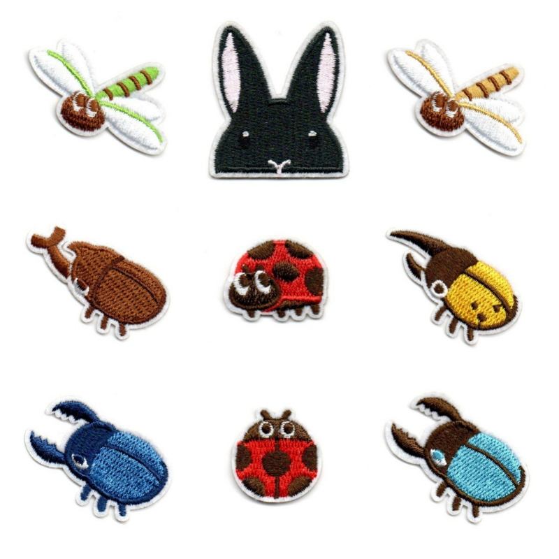 50개/세트 애니메이션 자수 패치 무당벌레 토끼 딱정벌 - Embroidery Lady Bug 리뷰 및 가격