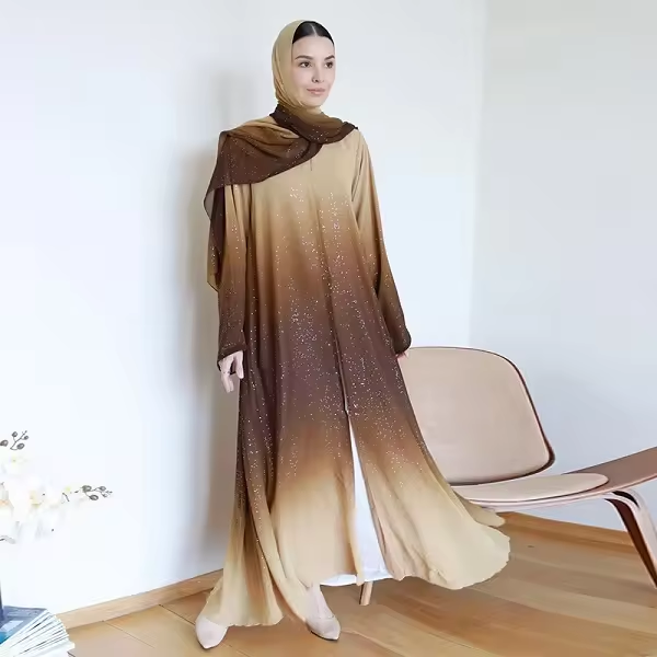 이드 라마단 그라데이션 키모노 가디건 두바이 아바야 카 - Embroidery Kebaya 리뷰 및 가격