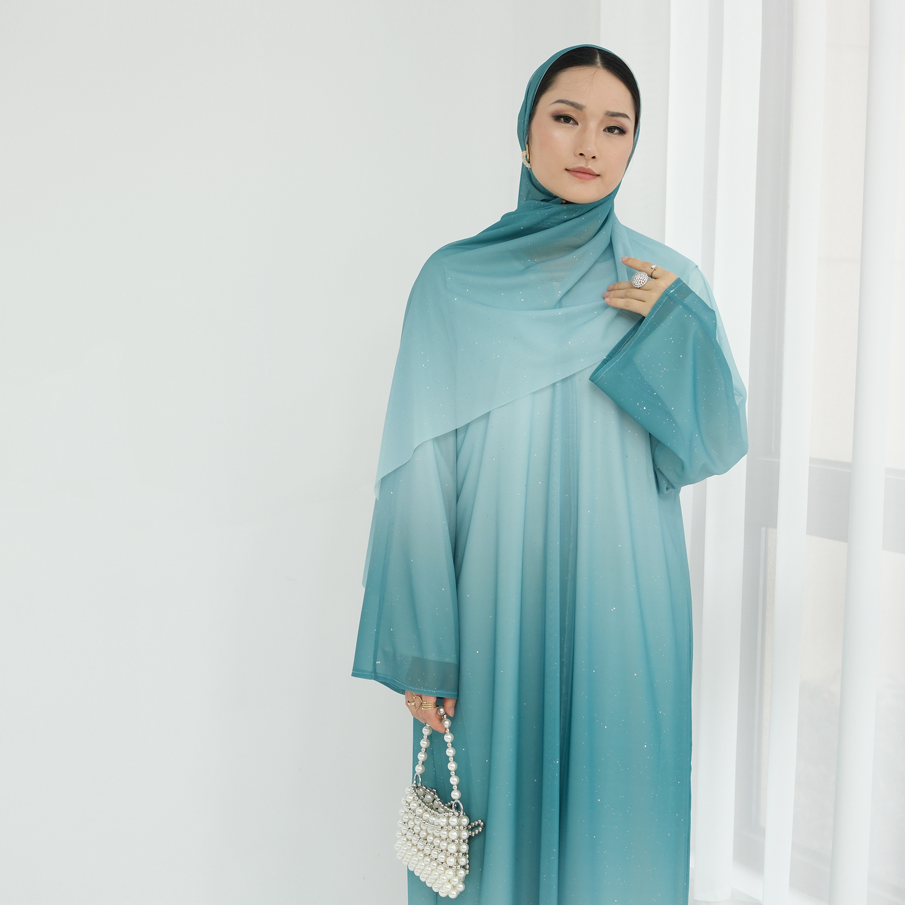 이드 라마단 그라데이션 키모노 가디건 두바이 아바야 카 - Embroidery Kebaya 리뷰 및 가격