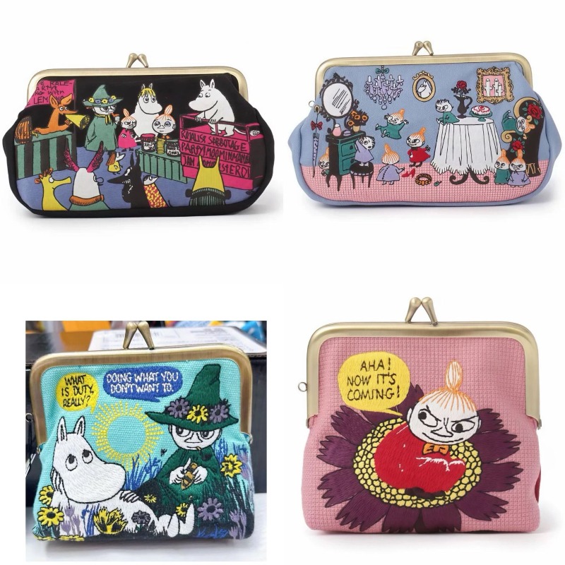 귀여운 애니메이션 무민 시리즈 미니 동전 지갑, 창의적 - Embroidery Bag 리뷰 및 가격