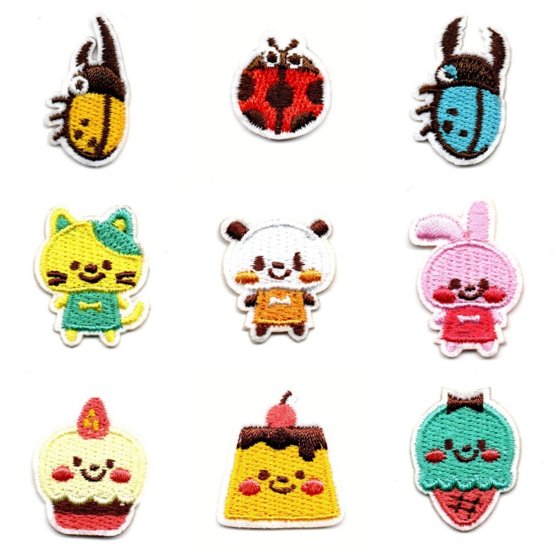 50개/묶음 스티커형 애니메이션 자수 패치 무당벌레 토 - Embroidery Lady Bug 리뷰 및 가격